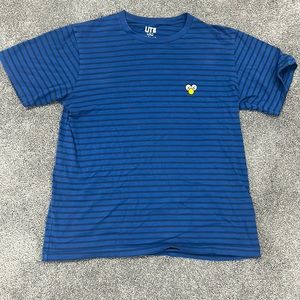 Kaws x Uniqlo Blue Striped TShirt